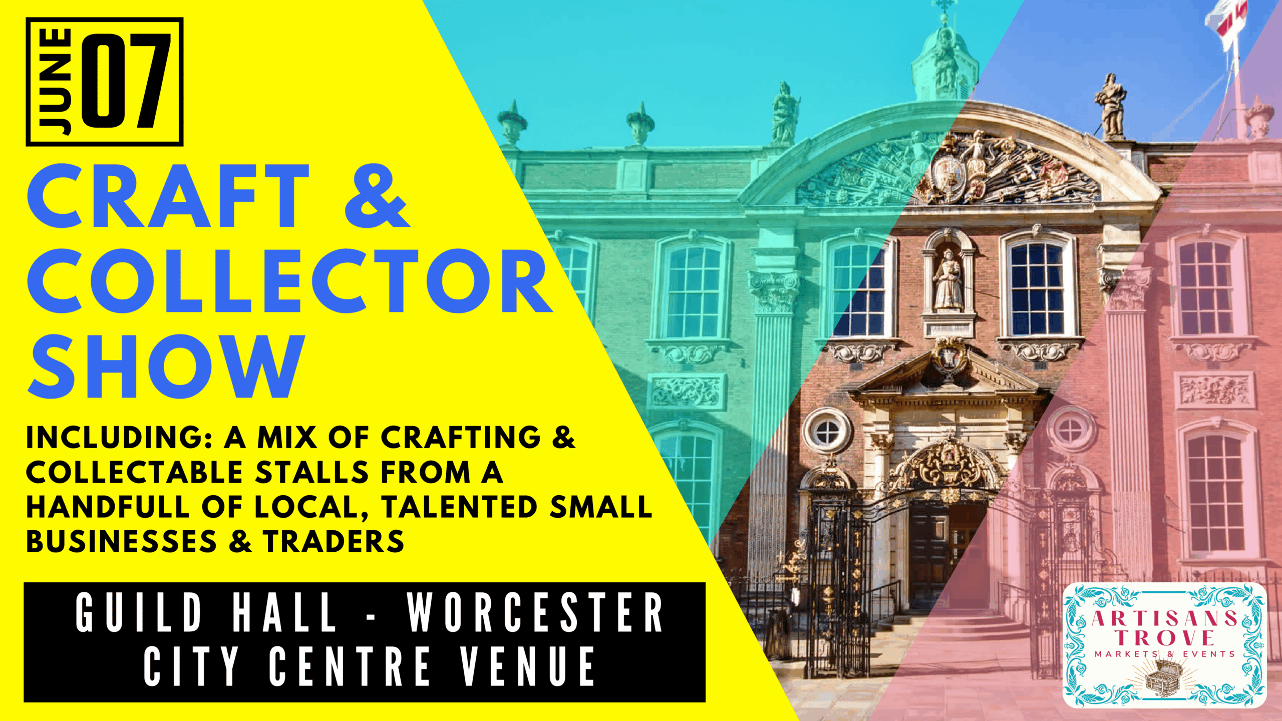 Information about craft show and picture of the Guildhall Worcester